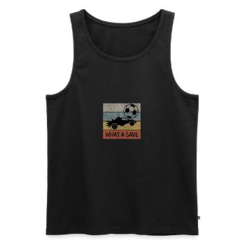 Soccer Car What A Save - Men's Premium Organic Tank Top - black - Front - Michal (187cm)