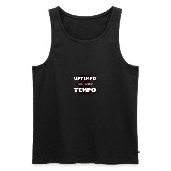 Techno Uptempo Rave Tekk Musik Feiern - Männer Premium Bio Tank Top - Schwarz - Vorne - Michal (187cm)
