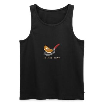 Pancakes Berlin Gaufres Petit-déjeuner Cadeau - Débardeur bio Premium Homme - noir - Devant - Michal (187cm)