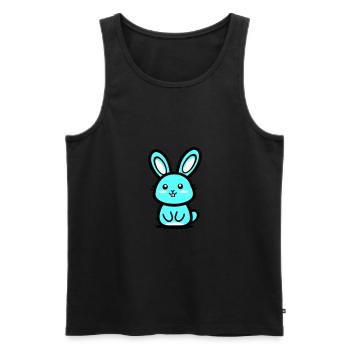 Hase Ostern Icon - Männer Premium Bio Tank Top - Schwarz - Vorne - AI Model Male 178 light (178cm)