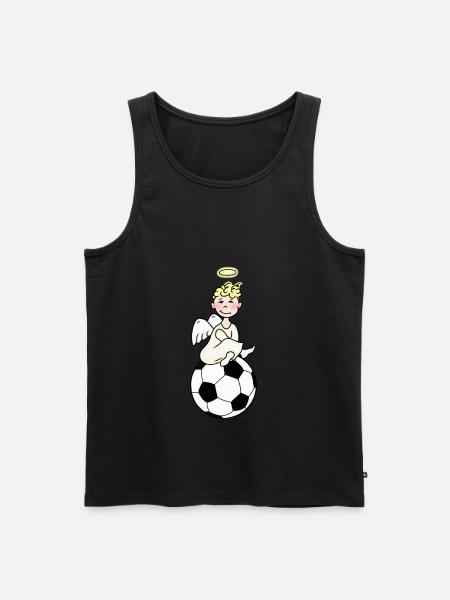 Fußball-WM-Fan-Engel - Männer Premium Bio Tank Top - Schwarz