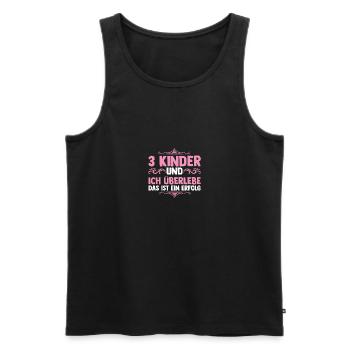 Mama Von 3 Kindern - Männer Premium Bio Tank Top - Schwarz - Vorne - Michal (187cm)