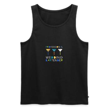 Hochzeit Barkeeper Cocktail Longdrink Geschenk - Männer Premium Bio Tank Top - Schwarz - Vorne - AI Model Male 178 light (178cm)