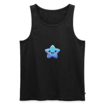 Stern - Männer Premium Bio Tank Top - Schwarz - Vorne - Michal (187cm)