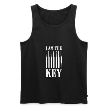 Lockpicking Dietrich Schlüssel - Männer Premium Bio Tank Top - Schwarz - Vorne - AI Model Male 178 light (178cm)