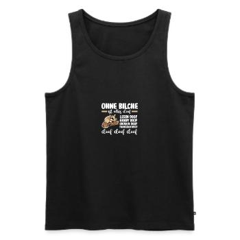 Bilch - Männer Premium Bio Tank Top - Schwarz - Vorne - AI Model Male 178 light (178cm)