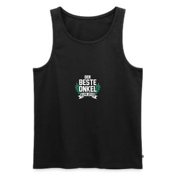 Bester Onkel - Männer Premium Bio Tank Top - Schwarz - Vorne - AI Model Male 178 light (178cm)