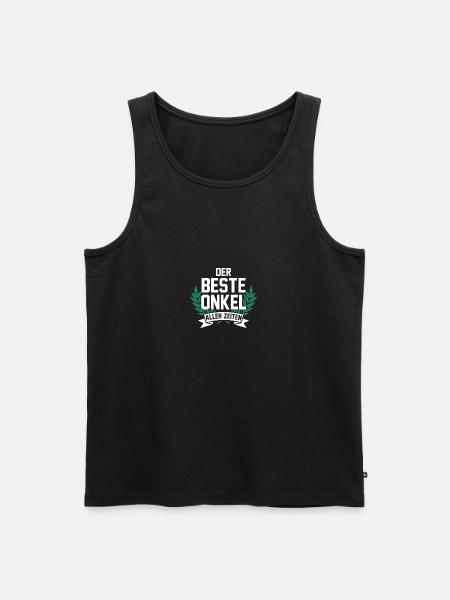 Bester Onkel - Männer Premium Bio Tank Top - Schwarz