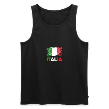 Italie Italien Italien Italie - Débardeur bio Premium Homme - noir - Devant - AI Model Male 178 light (178cm)