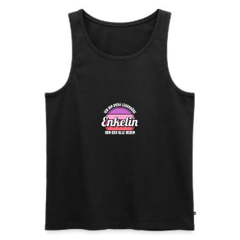 Enkelin - Männer Premium Bio Tank Top - Schwarz - Vorne - Michal (187cm)