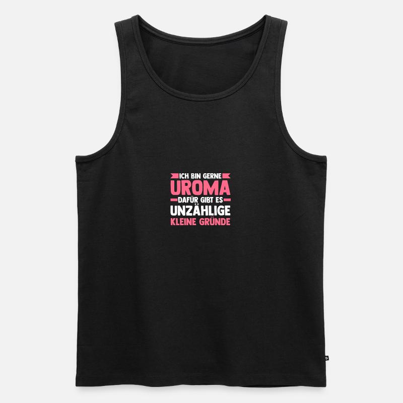 Urgroßmutter Uroma - Männer Premium Bio Tank Top - Schwarz