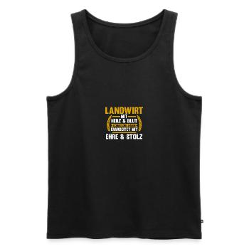 Landwirtschaft Bauer Landwirt - Männer Premium Bio Tank Top - Schwarz - Vorne - AI Model Male 178 light (178cm)