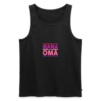 Ich Habe Zwei Titel Mama Und Oma - Männer Premium Bio Tank Top - Schwarz - Vorne - Michal (187cm)