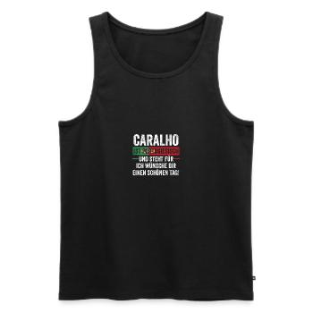 Portugal portugais - Débardeur bio Premium Homme - noir - Devant - AI Model Male 178 light (178cm)