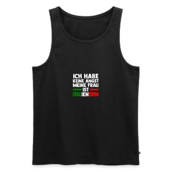 Italia Italian Italian Italy - Men's Premium Organic Tank Top - black - Front - Michal (187cm)