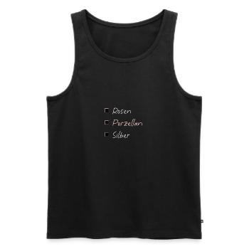 Silberne Hochzeit Jubiläum Geschenk - Männer Premium Bio Tank Top - Schwarz - Vorne - Michal (187cm)