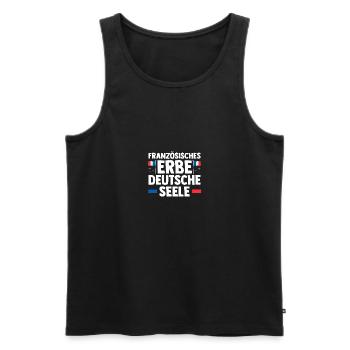 French French German France - Men's Premium Organic Tank Top - black - Front - Michal (187cm)