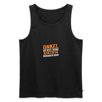 Oncle - Débardeur bio Premium Homme - noir - Devant - Michal (187cm)