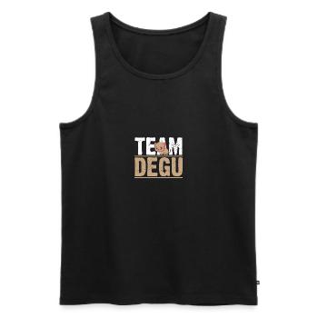 Team Degu - Männer Premium Bio Tank Top - Schwarz - Vorne - AI Model Male 178 light (178cm)