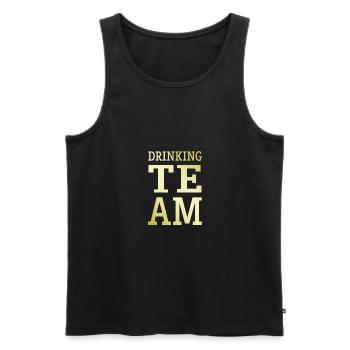 Drinking Team Mannschaft - Men's Premium Organic Tank Top - black - Front - AI Model Male 178 light (178cm)