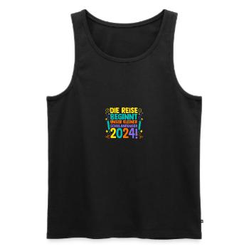 Eltern Schulkind Grundschule Erste Klasse Einschul - Männer Premium Bio Tank Top - Schwarz - Vorne - Michal (187cm)