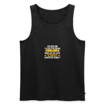 Tile Laying Training Apprentice Auzbi Tile Laying - Men's Premium Organic Tank Top - black - Front - AI Model Male 178 light (178cm)