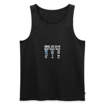 Griechen Grieche Griechenland - Männer Premium Bio Tank Top - Schwarz - Vorne - Michal (187cm)