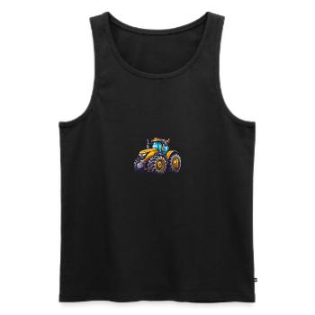 Niedlicher Traktor - Männer Premium Bio Tank Top - Schwarz - Vorne - AI Model Male 178 light (178cm)