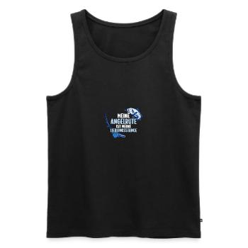 Angler Fishing Fishing Rod Fishing - Men's Premium Organic Tank Top - black - Front - Michal (187cm)