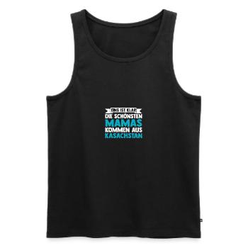 Kasachen Mama Mutter Kasachstan - Männer Premium Bio Tank Top - Schwarz - Vorne - AI Model Male 178 light (178cm)