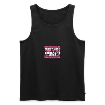 Mama Von 3 Kindern - Männer Premium Bio Tank Top - Schwarz - Vorne - Michal (187cm)
