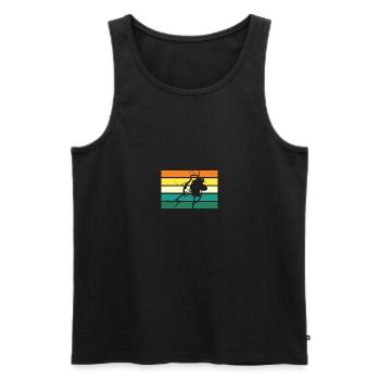 Steckenpferd Hobby Horsing - Männer Premium Bio Tank Top - Schwarz - Vorne - AI Model Male 178 light (178cm)