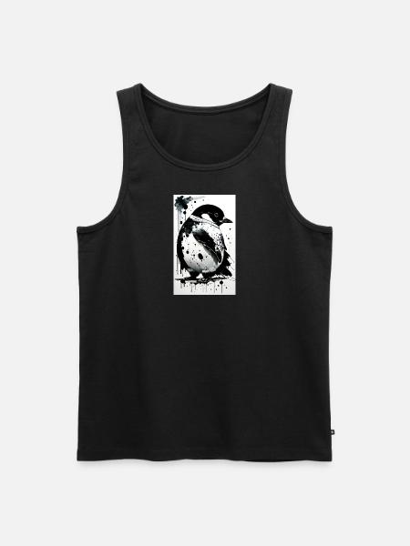 Penguin Parade - Men's Premium Organic Tank Top - black