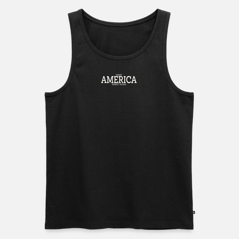 MAKE AMERICA SWEET AGAIN - Männer Premium Bio Tank Top - Schwarz