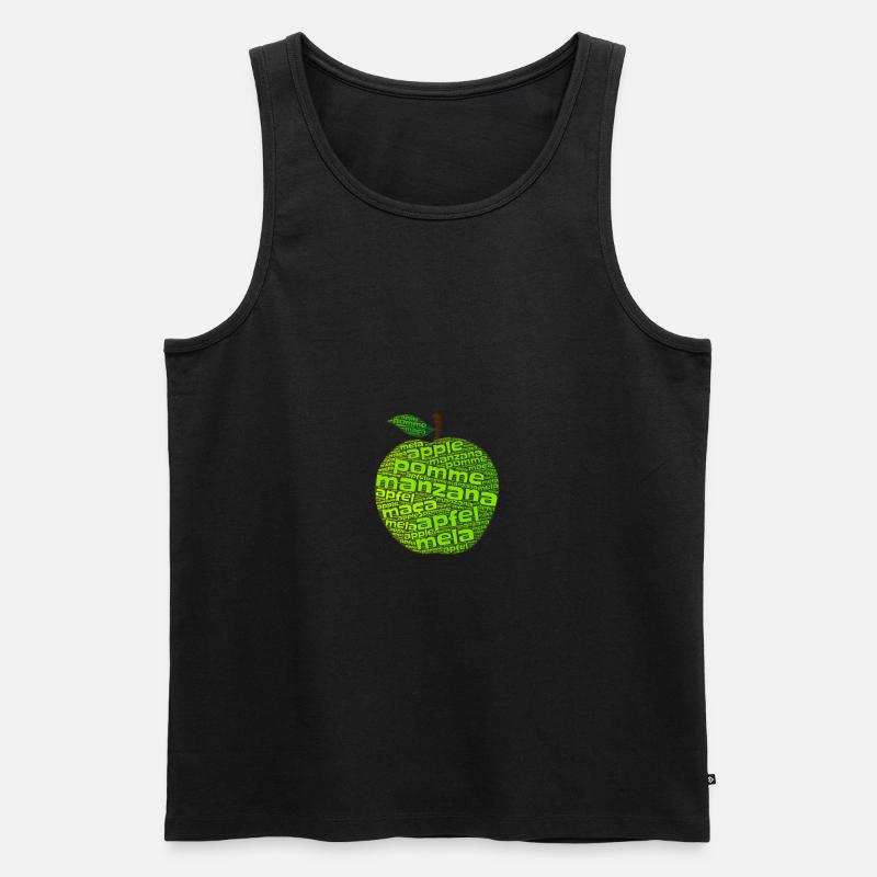 Apple Design - Männer Premium Bio Tank Top - Schwarz