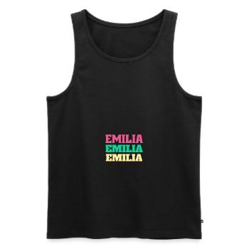 Emilia Birthday Gifts Emilia's - Men's Premium Organic Tank Top - black - Front - AI Model Male 178 light (178cm)