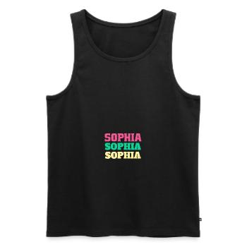 Sophia Birthday Gifts Name First Name - Men's Premium Organic Tank Top - black - Front - AI Model Male 178 light (178cm)