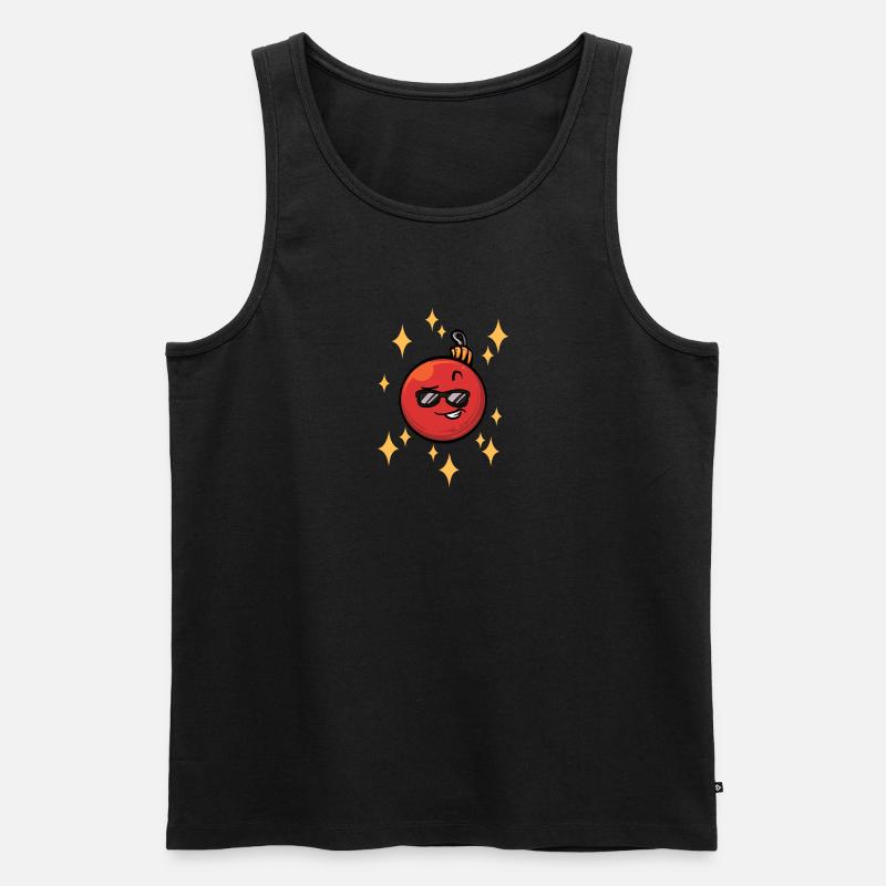 Lustige Weihnachtskugel #8/9 - Männer Premium Bio Tank Top - Schwarz