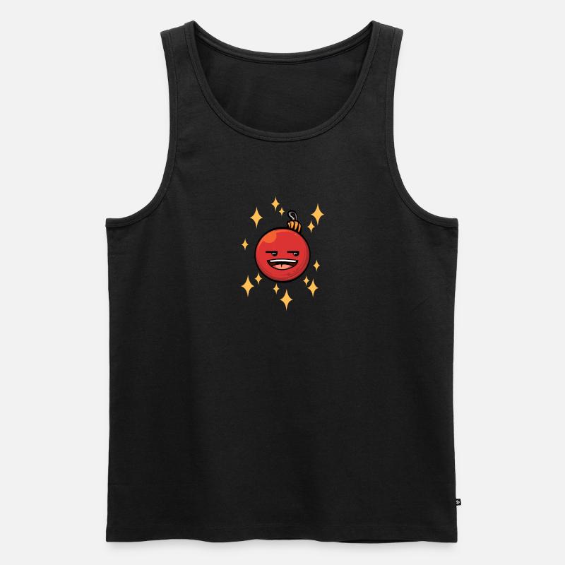 Lustige Weihnachtskugel #5/9 - Männer Premium Bio Tank Top - Schwarz