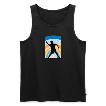 Sports de balle Joueurs de ballon-chasseur - Débardeur bio Premium Homme - noir - Devant - Michal (187cm)