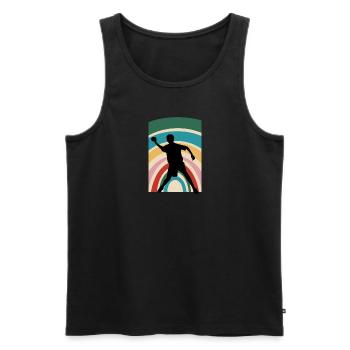 Dodgeball Dodgeball Dodgeball Player - Men's Premium Organic Tank Top - black - Front - AI Model Male 178 light (178cm)