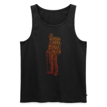 Grimpeur d’escalade Grimpeur d’escalade Hommes - Débardeur bio Premium Homme - noir - Devant - Michal (187cm)