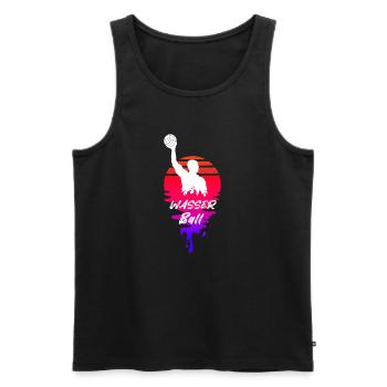 Wasserballer Wasserpolo Sunset - Männer Premium Bio Tank Top - Schwarz - Vorne - Michal (187cm)