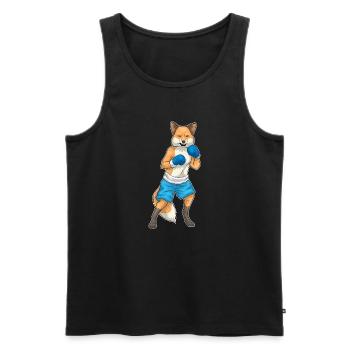 Fuchs Boxer Boxing Gloves Boxing - Men's Premium Organic Tank Top - black - Front - Michal (187cm)