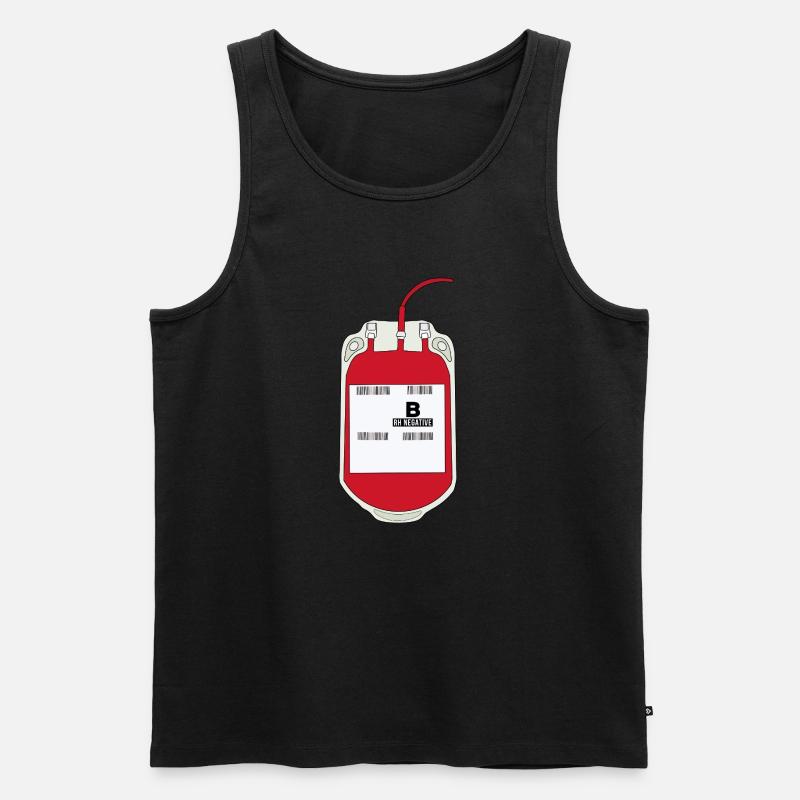 B Negativer Blutbeutel - Männer Premium Bio Tank Top - Schwarz