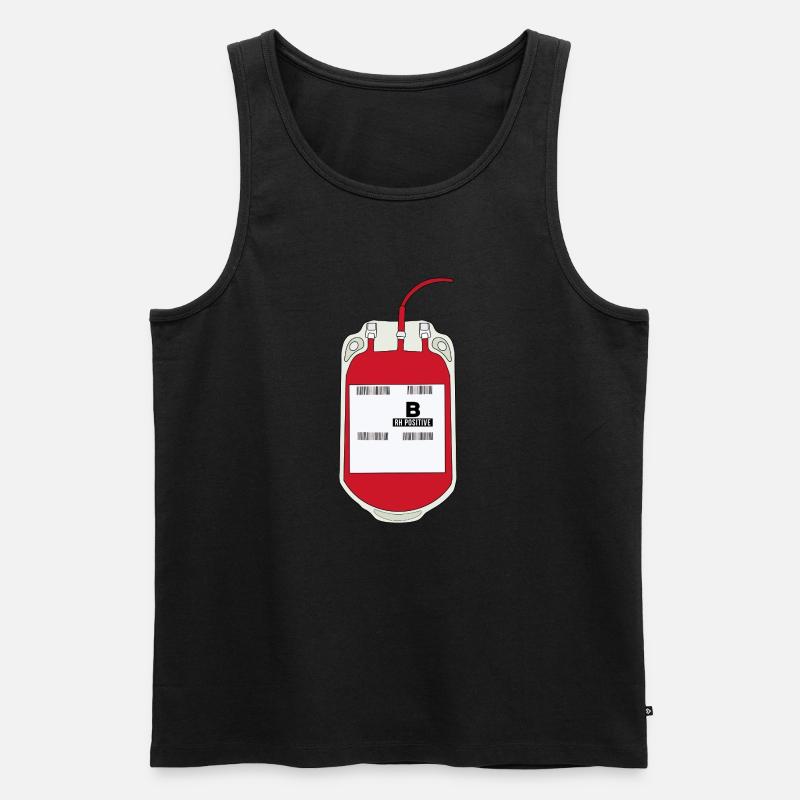 B Positiver Blutbeutel - Männer Premium Bio Tank Top - Schwarz