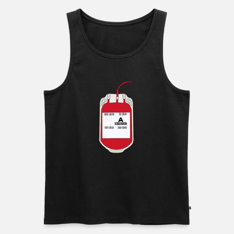 Ein positiver Blutbeutel - Männer Premium Bio Tank Top - Schwarz