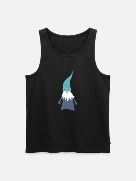 Gnome Dots Points Woodland Gnome Nursery Xmas - Men's Premium Organic Tank Top - black