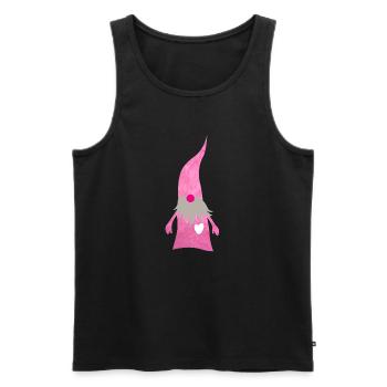 Wichtel Flausch Weihnachten Zwerg Herz Bart Mütze - Männer Premium Bio Tank Top - Schwarz - Vorne - AI Model Male 178 light (178cm)
