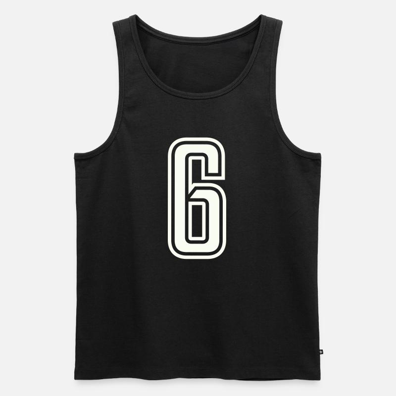 6 - Männer Premium Bio Tank Top - Schwarz